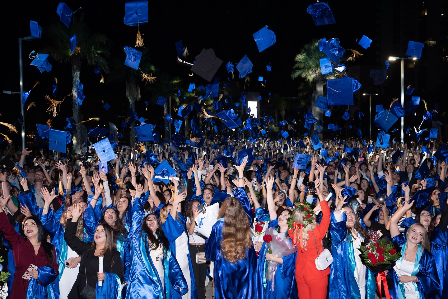 Graduation cap toss